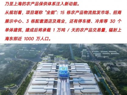 惠南将建超级农产品批发市场