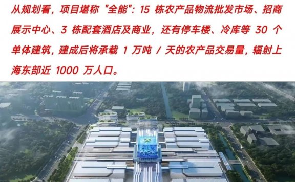 惠南将建超级农产品批发市场
